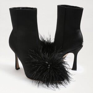 Sam Edelman Ency Feather Heel Bootie in Black Size‎ 7